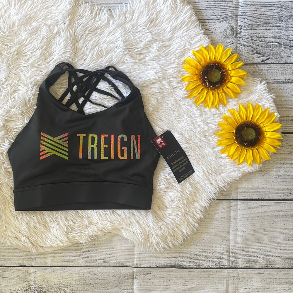 Reign Black Strappy Sports Bra - Supportive Activewear